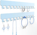 bussdis Necklace Organizer Wall Mount: Wall Necklace Hanger with Hooks for Tangle-Free Storage – Easy Access Wall Mounted Necklace Holder for Jewelry Display, Baby Blue