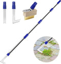 Crack Weeder Tool Long Handle, 60" Garden Tool for Weeding Between Pavers, 3 in 1 Hand Weed Scraper and Weed Brush Set, Manual Crevice Weed Remover Tools for Paver, Sidewalk, Driveway Crack, Patio