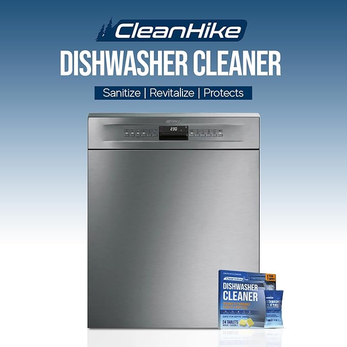 Dishwasher Machine Cleaner and Deodorizer Tablets - (24-Pack) Formula for Deep Cleaning and Descaling Dishwashing Machines. Tackle Tough Residues, Limescale, Hard Water, Calcium Buildup, and Odors