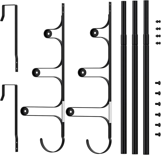 CANYAVE Over The Door Towel Rack, Over Door Towel Rack for Bathroom Door, Triple Towel Storage Holder with Hooks (Matte Black)