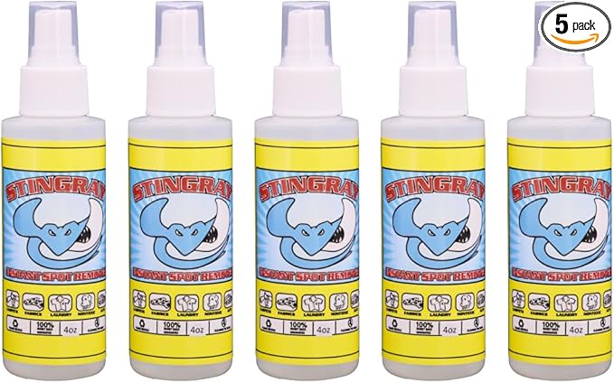 Stingray Spot Remover 4 Fl oz | Advanced, Eco-Friendly Multi Surface Stain Removal | 5-Pack