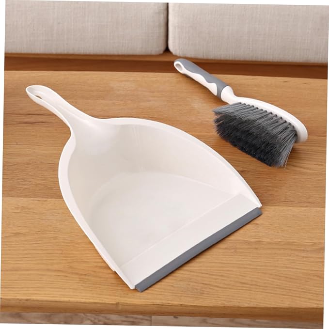 VOSAREA 1Set Mini Hand Broom and Dustpan Set Compact Household Cleaning Accessory for Home Office and Study Miniature Brush with Fine Workmanship for Easy Storage and Portability