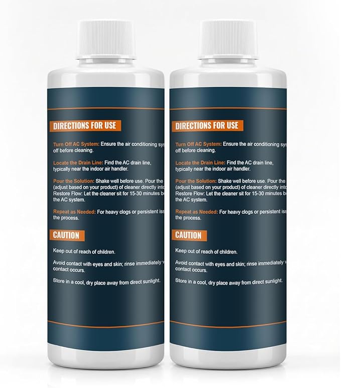 AC Drain Line Cleaner - A/C Drain Line Cleaner and Unclogger - Air Conditioner Cleaner Prevents Build-Up for AC Units, Dehumidifiers, Ice Machines, & More (8 ounces)