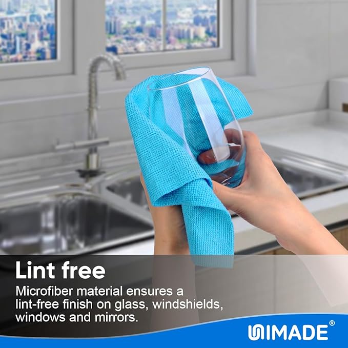Microfiber Cleaning Cloth, 10 Pack Reusable Microfiber Towels for Cars Lint Free Cleaning Shop Towel Rags for Home Kitchen Automotive Bar Mechanic Restaurant Garage, 11.5"x 11.5", Multicolor