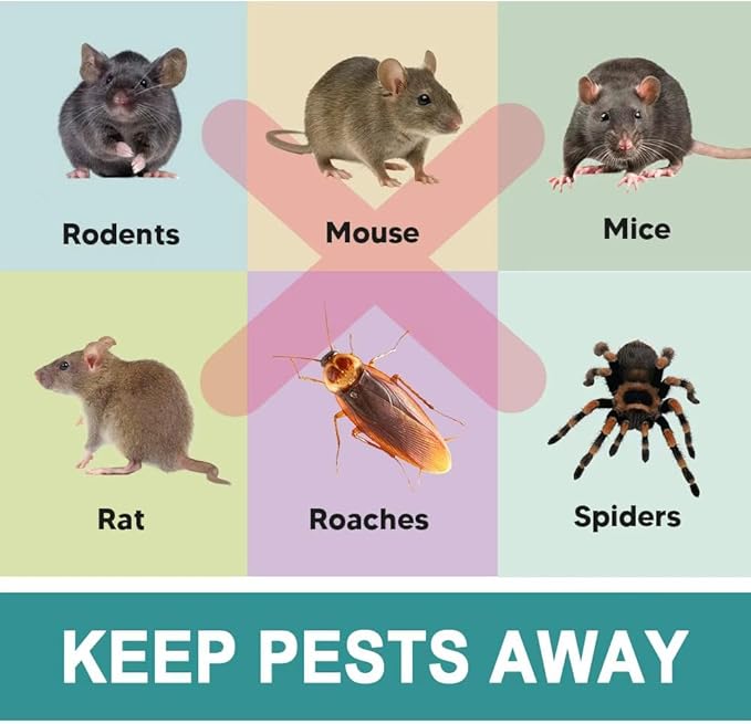 Pest Control Pouches, Rodent Repellent, Mouse Repellent Repel Mice, Mouse,Rats,Ants,Roaches,Spiders, Moths & Other Pest, Rat Repellent Safe for Kids & Pets, Mice Repellent Indoor- 10 Pouches
