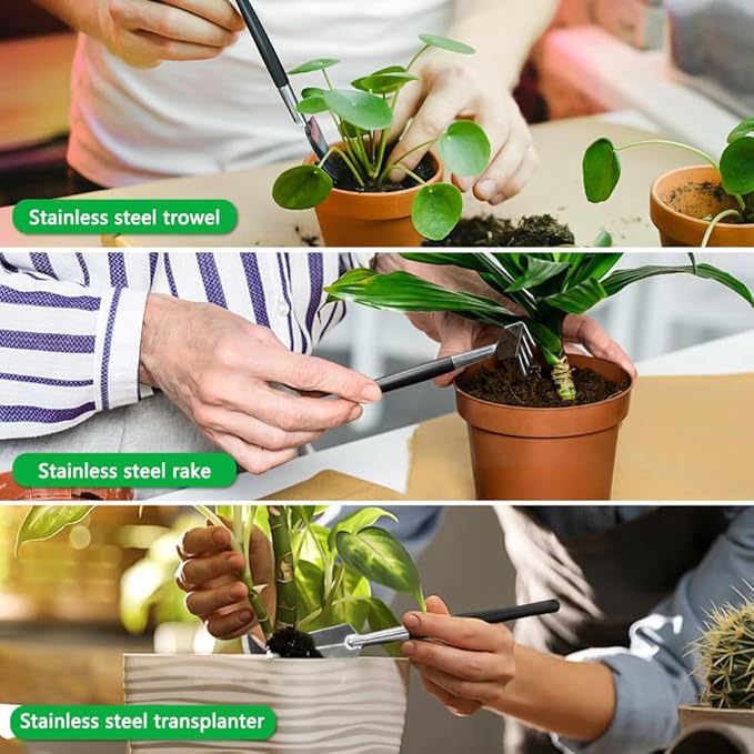 Bonsai Tools Set, 21 Pcs Bonsai Tool Kit for Beginners, Bonsai Pruning Kit, Bonsai Scissors, Pruning Shears, PU Leather Bag, Gardening Gift for Women Parents