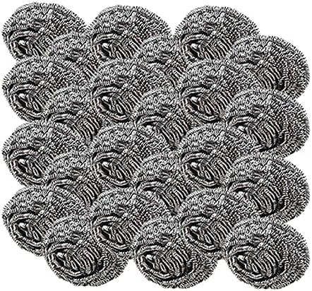 Superio Stainless Steel Scourers Steel Wool Scrubber Pad Used for Dishes, Pots, Pans, Grill, Stoves, and Ovens, Easy scouring for Tough Kitchen Cleaning Pack of 24