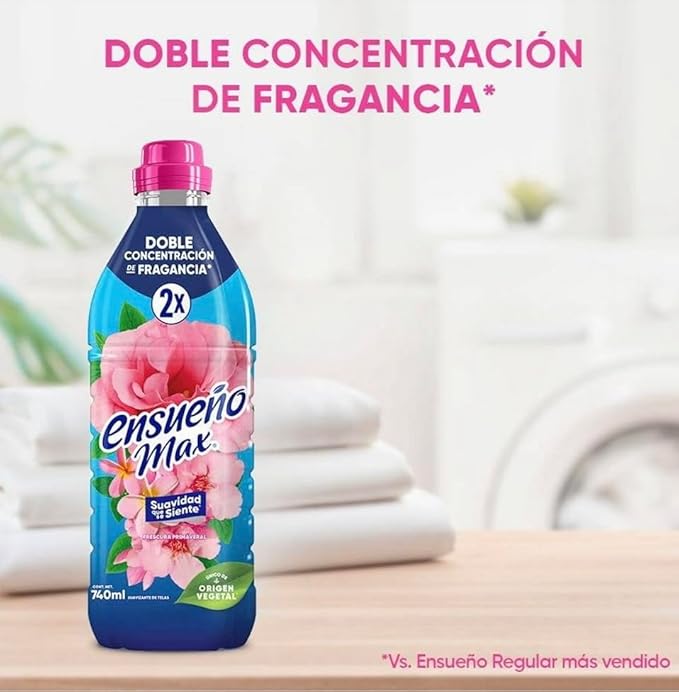 ENSUEÑO Fabric Softener Aroma y Suavidad, 740ml, 3 Pack