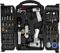 Hoteche 71-Piece Air Tool Kit | 1/2" Single-Hammer Air Impact Wrench (7000RPM), 1/2" Air Ratchet Wrench & Multiple Tools, Blow-Molded Case