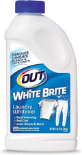 OUT White Brite Laundry Whitener Powder, Stain Remover Detergent Booster for Clothes, Removes Red Clay and Rust Stains on White Clothing and Uniforms