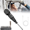 Electric Screwdriver Cordless, Rechargeable Power Screwdrivers Set, Portable Automatic Home Repair Tool Kit with LED Lights USB Cable for Man (1Pc)