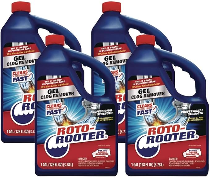 Roto Rooter Gel Clog Remover 1 gal. - Case of: 4;4