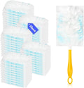 50 Count 180° Multi-Surface Feather Duster Refills Compatible with Swiffer® Handle, Heavy Duty Duster Replacement with 1 Handle