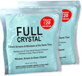 Full Crystal Refill Kit – Two 4 oz Crystal Powder Exterior Window Cleaner Packets, Each 4 oz Bag Makes Up to 640 fl oz, Cleans Up to 40 Windows
