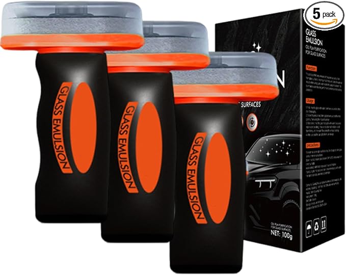 Q4 Glass Guard, 3 Pcs Q4 Glass Cleaner, Windshield Oil Film Remover, Oil Film Cleaning Brush For Car Windows (3pcs)