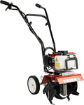 2 Stroke 52CC Gas Powered Tiller, Mini Garden Cultivator, Gasoline Powered Garden Farm Cultivator, Gas Tiller, 6500rpm for Plowing, tilling, Weeding.