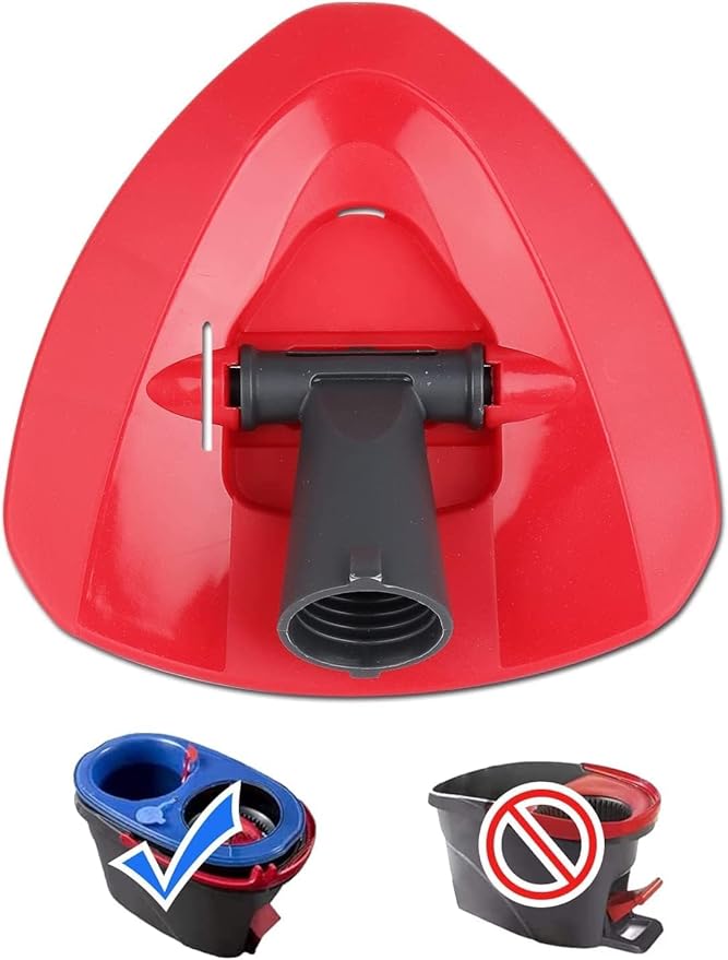 Spin Mop Head for Vileda/Cedar EasyWring Microfibre Spin Mop 2 Tank System - Rotating Triangle Mop Heads Refill Plastic Base Cover Replacement Accessories