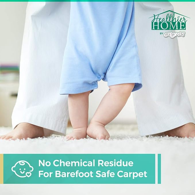 CHOMP! Professional Carpet Steamer Concentrate: 5X Stain Remover & Deodorizer Healthier Home Cleaner Protector Rugs Upholstery Cars Pet Odors 32 FL OZ.