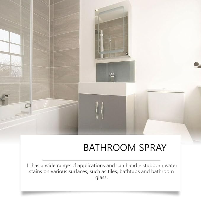 Gefanly Bathroom Cleaner, Gefanly Powerful Pink Bathroom Cleaner Spray, Heavy Duty All Purpose Bathrooms Descaler Foam Cleaners, Gentle Formula, for Tub Floor Tile,Showers,Bathtubs, Glass Surfaces