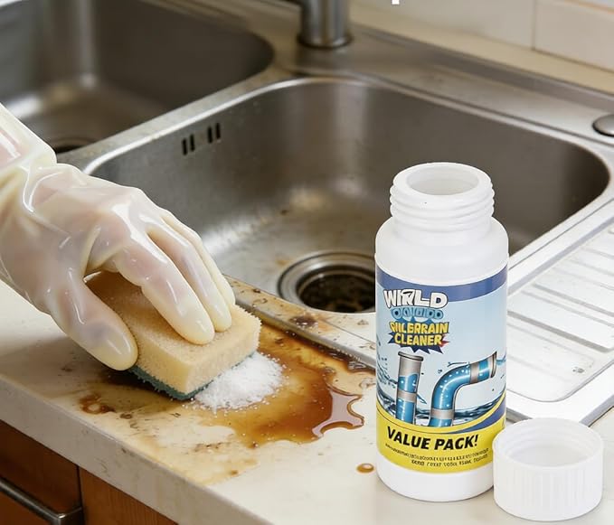 Wild Tornado Powerful Sink and Drain Cleaner High Efficiency - Drain Clog Remover Kitchen Sewer Power Pipe Channel Powder (4)