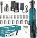 12V Wireless Ratchet Kit, Car Repair Screw and Nut Disassembly, Suitable for Home and Car Repair (2 Battery + Accessories)