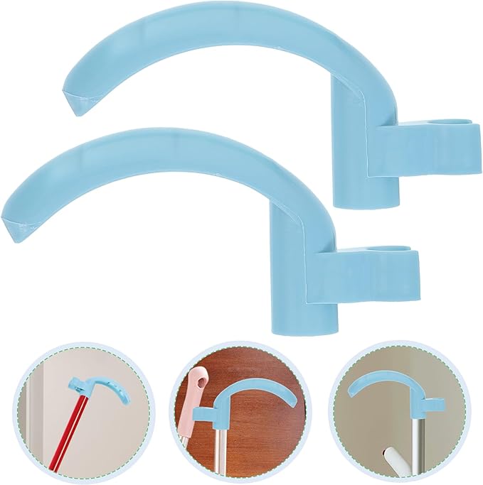 2pcs Broom and Dustpan Handle Grips 19mm Light Blue PVC Replacement Sleeve for Household Cleaning Tools and Clothesline Poles
