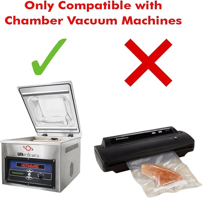 UltraSource - Chamber Machine Pouches 3 Mil Thickness, 6" x 12", Pack of 250 Vacuum Chamber Pouches, BPA-Free Pre-Cut Chamber Vacuum Sealer Bags with tear notch
