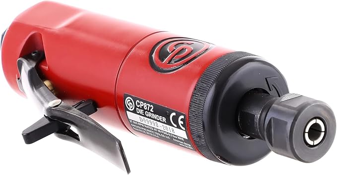 Chicago Pneumatic CP872 - Air Die Grinder Tool, Welder, Woodworking, Automotive Car Detailing, Stainless Steel Polisher, Heavy Duty, Straight, (6.4mm) - 1/4 Inch (6 mm), 0.63 HP / 470 W - 27000 RPM