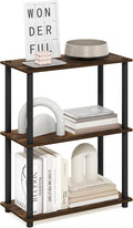 Furinno Turn-N-Tube Storage Shelves, 3-Tier Book Shelf, Corner Shelf, Toolless Open Shelves, for Organization and Storage, Living Room, Garage, Home Office, Amber Pine