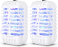 Bug Zapper Indoor Plug in, Fly Zapper Electronic 2 Pack Bug Zapper, Powerful Mosquito Zapper Insect Trap for Camping, Patio, Home, Kitchen