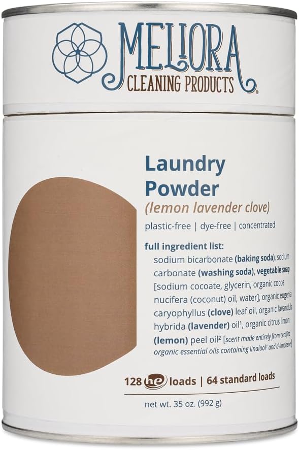 Meliora Cleaning Products Laundry Powder Detergent (128 HE Loads), Lemon-Lavender-Clove