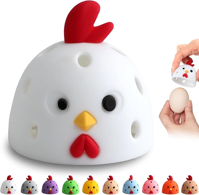 Egg Washer for Fresh Eggs, Silicone Egg Brush Cleaner, Egg Cleaner Scrubber for Fresh Eggs, Reusable Multipurpose Washing Egg Tool for Fruits and Vegetables(White)