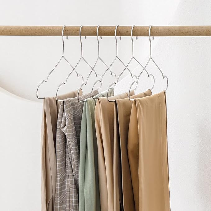 TIMMY Wire Hangers 40 Pack Stainless Steel Strong Metal Coat Hanger Clothes 16.5 Inch.
