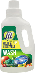 Fit Organic Soaker Produce Wash – USDA Certified Organic & Kosher Fruit and Vegetable Cleaner – Removes 98% Pesticides, Wax & Contaminants – Family & Pet Safe, Chemical-Free, 32 Oz