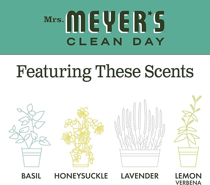 Mrs. Meyer's Clean Day Dryer Sheets, Basil Scent, (Pack of 3)