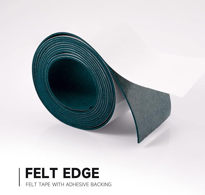 FOSHIO Micro Fiber Felt for Squeegee Edge Wrapping 2 Meters Length - Dark Green Suede Felt to Cover The Edges of Hard Card Squeegees