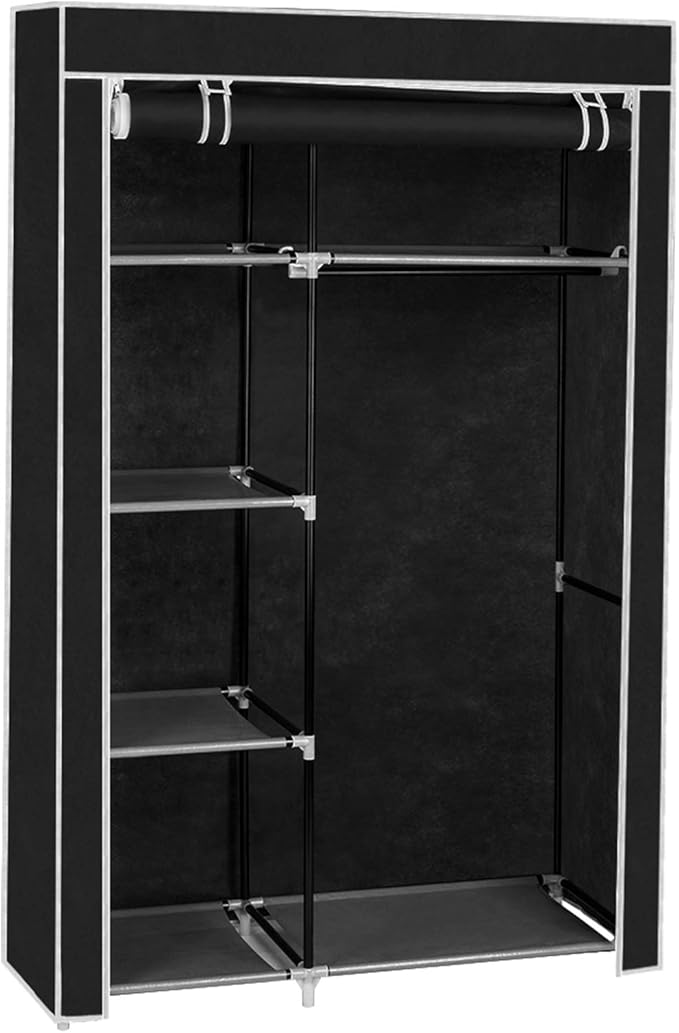 Portable Closet Wardrobe Closet for Hanging Clothes, Closet Organizer Storage Large Wardrobe Closet Free Standing Clothes Rack Clothes Storage Organizer for Bedroom Living Room