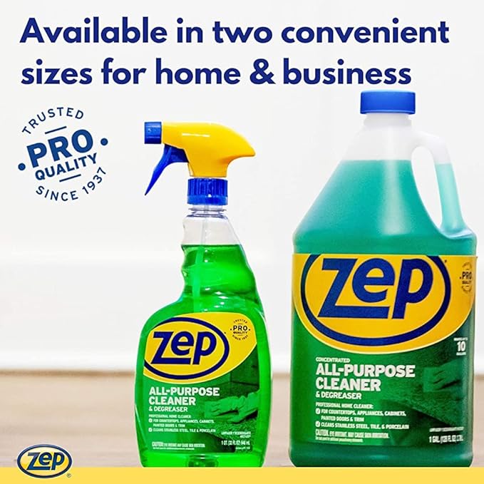 Zep Concentrated All-Purpose Cleaner and Degreaser - 1 Gallon (Case of 4) - ZU0567128 - Cuts Through Grease, Grime and Dirt With Ease, For Professional. Commercial and Household Use