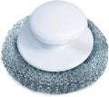 LOLA Steel Wool Wire Mesh Scouring Pad w/Hand Saver Knob, Heavy Duty, Galvanized Steel Wire, Abrasive, for Pots, Pans, Ovens, Grills - 1 Pack