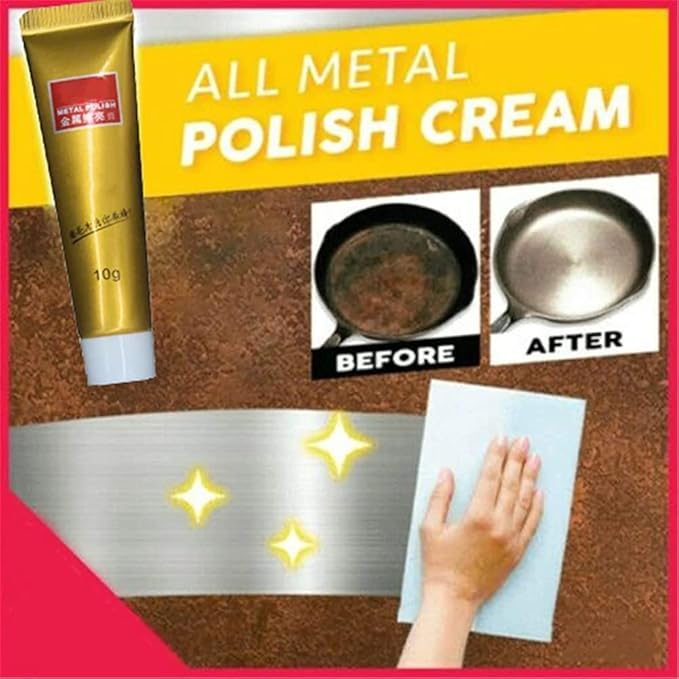 2023 New All Metal Polish Cream,Metal Polishing Paste,Multifunction Rust Remover For Kitchen Stainless Steel/Aluminum/Brass/Copper (3pcs)