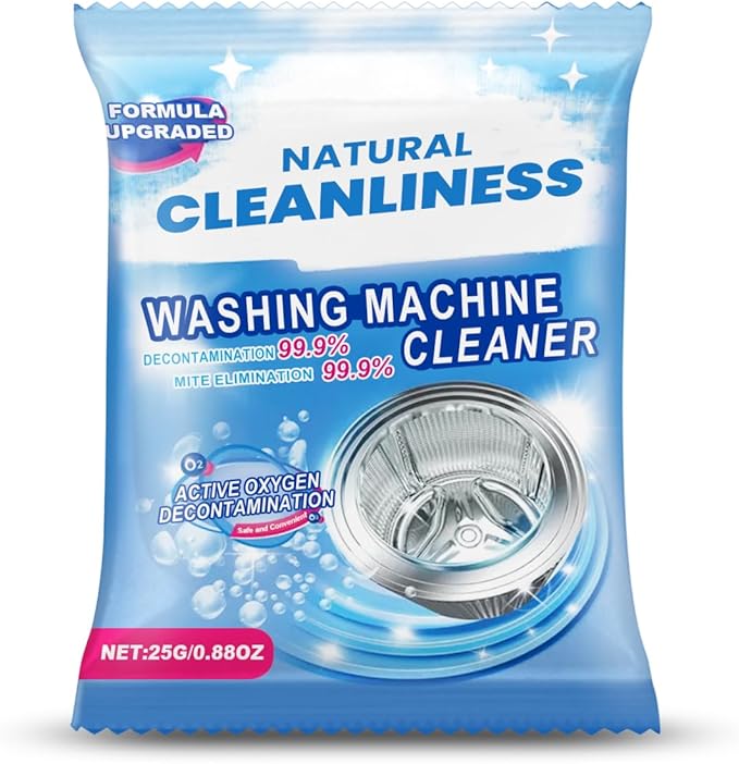 Washing Machine Cleaner Active Oxygen Decontamination Formula, 99.9% Remove stains Elimination,6 bags/ 25g/0.88oz