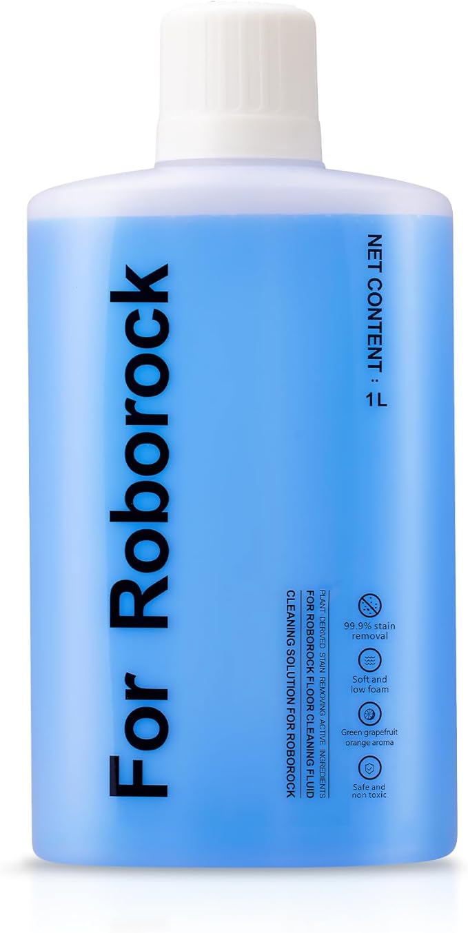 1000 ml Floor Cleaning Solution for Roborock Qrevo / QV 35A / QV 35S / Saros 10 / Saros 10R / Saros Z70 / S8 / S7 / Q10 / Q8 / Q7 / Q5 Pro / F25 Series Vacuum Robot, Vacuum Cleaner Detergent Refill