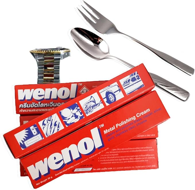 100g RED WENOL METAL POLISH CLEANER ALL FOR BRASS COPPER STAINLESS STEEL TUBE