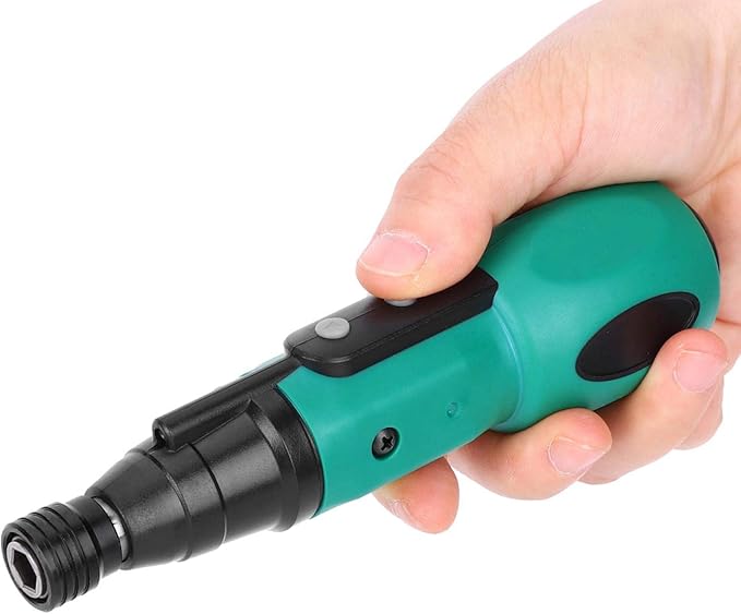 7V Electric Screwdriver Set, Cordless Power Screwdriver Cordless Electric Screwdriver Portable Automatic Home Repair Tool Kit with LED Lights and USB Cable Auto and Manual Mode