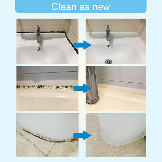 FOLLOWIN Mold and Mildew Remover Gel, Household Stain Cleaner for Washing Machine Seal, Bathroom Grout, Shower Tile, Kitchen Sink, Silicone Caulk - Non-Drip, Deep-Penetrating Formula, 16 oz