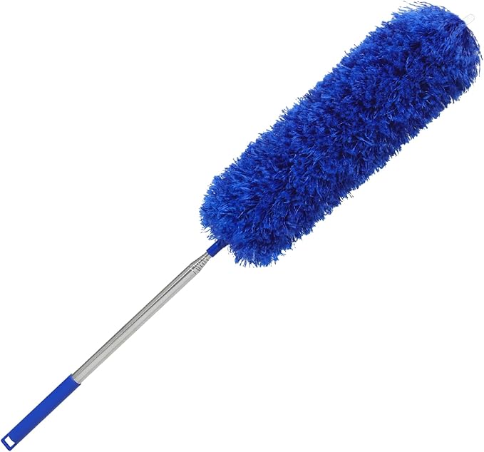 Duster with 80" Extension Pole for Cleaning, Bendable Duster Microfiber Head,Washable Cleaning Duster for Cobweb Cleaning,High Ceilings,Fan,Home,Furniture,Car