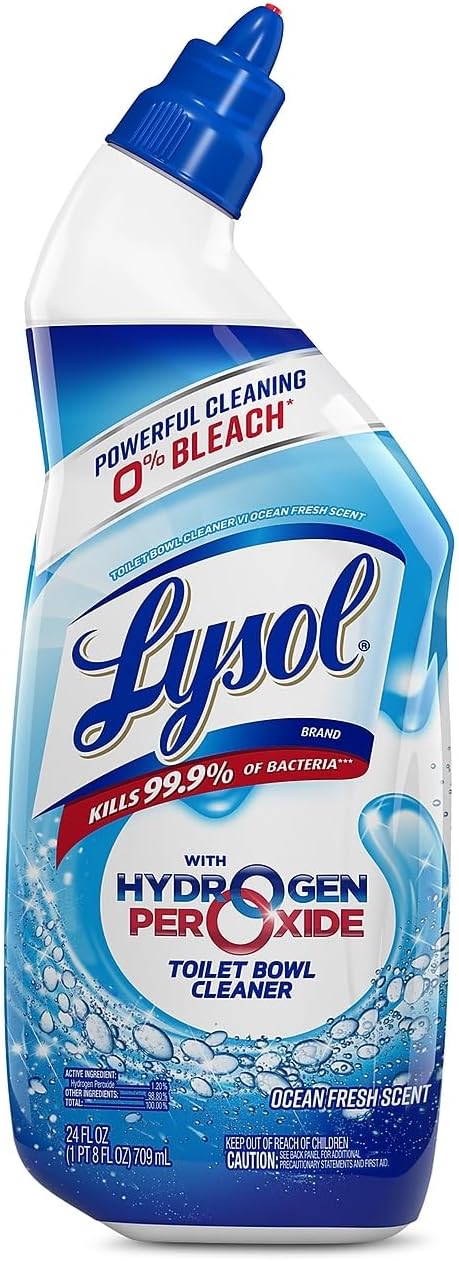 Lysol Toilet Bowl Cleaner, Ocean Fresh, 24 oz., 9/Carton