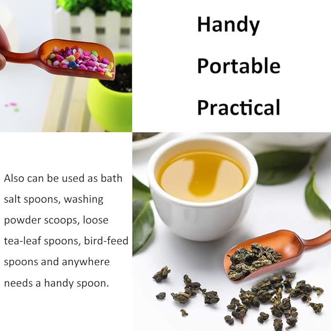 12 PCS Plastic Mini Garden Shovel Spoons Soil Scoops, Cultivation Digging Transplanting Gardening Tools Succulents Potted Flowers, Bath Salt Spoons/ Washing Powder Scoops/ Loose Tea-leaf Scoops
