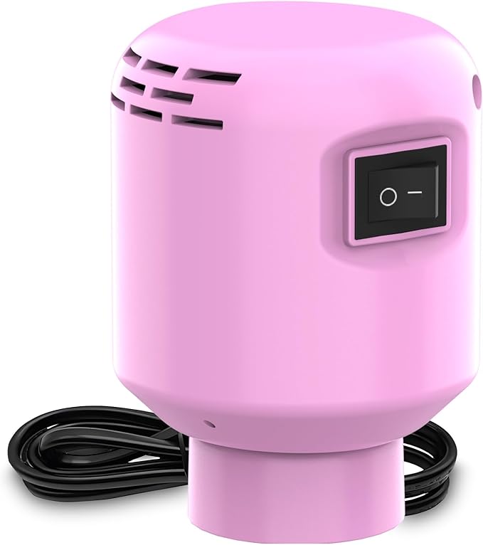 Electric Pump for Vacuum Storage Bags, 55W 5000PA Portable Travel Vacuum Pump for Storage Bags, Pink