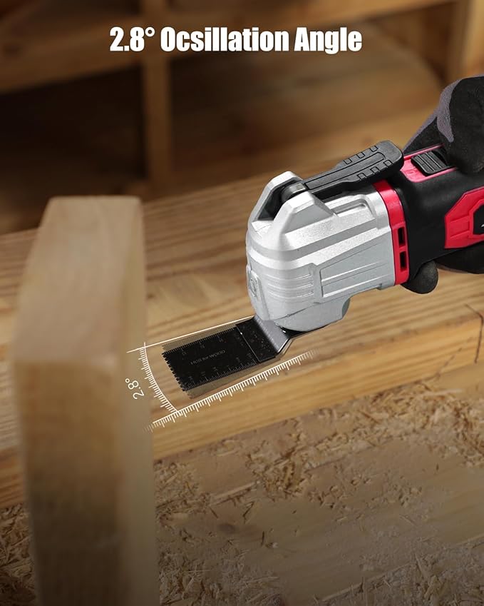 AVID POWER Cordless Oscillating Tool 20V Battery Powered Oscillating Multitool with 2.8° Oscillation Angle, Variable Speed Oscillating Saw w/ 31Pcs Accessories for Scraping/Cutting & Sanding